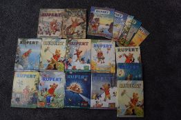 Children's. Rupert Annuals. A selection, 1950's onwards. Condition mixed, but generally 'Good'. (