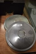 Two Fiat hub caps, possibly 1300.