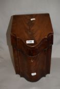 A Georgian Mahogany cased knife box with fitted interior.