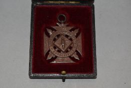 A Lancaster Beekeepers Association medal in presentation box, awarded to Issac Willan, 17th