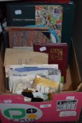 A variety of loose stamps, books of stamps and albums (with some stamps, but not filled) and two