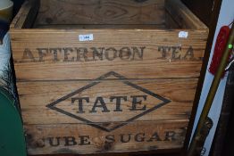 An early 20th century Tate Afternoon tea advertising crate.