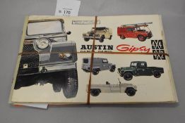 A collection of ephemera and specifications, of Austin interest, to include; Gipsy 4x4, mini saloon,