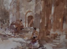After Sir William Russell Flint R.A (British 1880-1969) a pair of modern coloured prints, female
