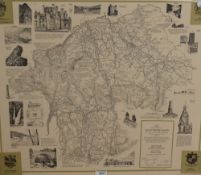 After Alfred Wainwright (British 1907-1991) A map of the County of Westmorland, as it was on the