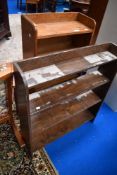 Two vintage oak bookshelves