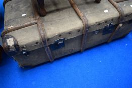 A vintage travel trunk