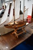 A model sailing yacht , Dragonfly