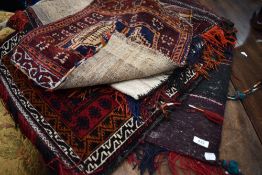 A selection of Native American style saddle bags/blankets/rugs