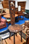 A 19th Century pokerwork spining chair