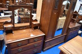 A Victorian mahogany three piece bedroom suite