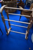 A traditional stripped towel rail