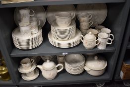 A collection of 1980sDunoon ceramics 'Marlfield' table ware, including plates bowls, tureen, cups