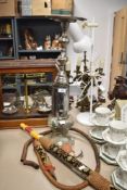 A traditional glass and metal Shisha pipe.