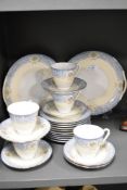 A Japanese Noritake part tea service, decorated with foliate borders, printed mark to base