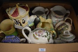 A Royal Doulton series ware two-handled cup, a Royal Doulton Vista ware storage jar (lacking