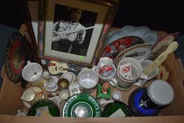 A Signed cliff Richards framed photograph, sold along with a selection of Liverpool and Liverpool FC