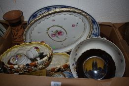 A Wetheriggs pottery slip ware preserve pot with cover, a Royal Doulton series ware bowl, a good