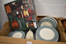 Royal Doulton Cascade pattern dinner wares (some wear to decoration) sold along with Traum Feuer