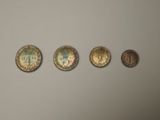 A set of 1885 Queen Victoria Silver Maundy Coins, Four Pence, Threepence, Two Pence and Penny