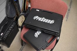 Two radio mic systems, cased Pro Sound