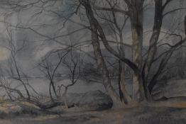 A print after Edward Jeffrey (19th/20th century) A Lake District colour print, mounted, framed and