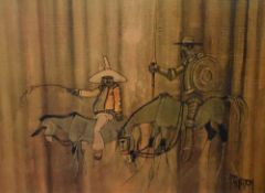 After Colin Paynton (British b.1946) a coloured print '“El ingenioso Hidalgo Don Quijote de la