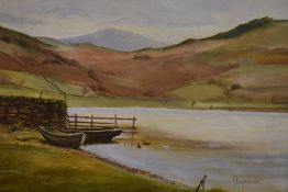 Margaret Copestake (20th Century British School), oil on canvas, 'Watendlath Tarn', signed to the