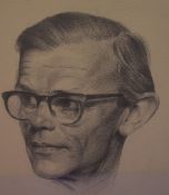 John Colin Edwards R.P. (British b.1940) pencil drawing, portrait of Martin Argles Esq F.R.I.C.S,