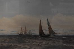 William Thomas Nichol Boyce (1857-1911) watercolour, shipping scene, signed and dated 1907 lower