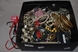 A box of mixed modern costume jewellery, to include items which are new with tags, perfect for