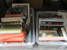 Two boxes of military/ war interest books.