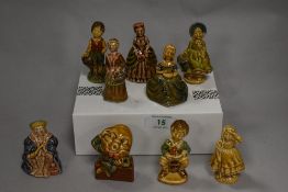 Nine Wade Whimsies Nursery Rhyme porcelain figurines, to comprise Queen of Hearts, Little Miss