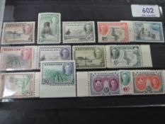NYASALAND, GVI 1945 DEFINITIVES, SET OF 14 ALL UNMOUNTED MINT Fine set to and including 20/- all
