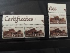 SOUTH WEST AFRICA 1941 1 SHILLING BANTAM ERRORS, SHADING MISSING MNH PAIR couple of pairs of the 1