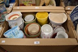 A carton of assorted planters etc.