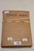 A part filled vintage stamp album.