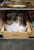 A carton of assorted stamps and stamp albums.