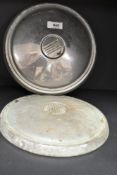 Two Fiat hub caps, possibly 1300.