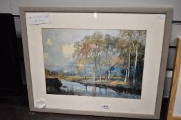 After Alfred Heaton Cooper (British 1864-1929) colour print 'Autumn Afternoon on The Rothay,