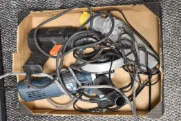 A Bosch professional angle grinder and a Black and Decker heat gun.