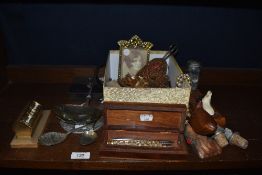 A Chinese faceted glass snuff bottle, decorated with cranes, a box of assorted costume jewellery,