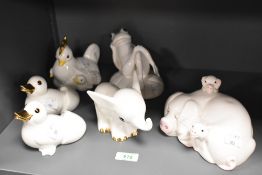 A collection of six Beswick Pottery Little Likeables studies to include; out at last (by two) Family