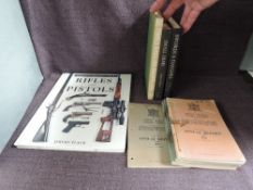 Nine Military volumes and hand books, Pistols, Rifles and Machine Guns, Small Arms, Swords and