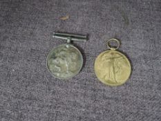 A Pair of WW1 Medals, War and Victory to 283866 SPR.J.A.Mottram.R.E, no ribbons