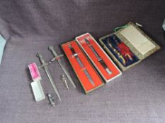 A small collection of miniature Swords, Bayonets and Knife