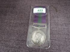 A General Service Medal with Palestine clasp to 4537732.PTE.B.Wild.W.York.R