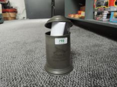A Pewter Prize Tankard by James Dixon & Son to PTE C.Wear 3rd North Yorkshire Volunteer Rifles,