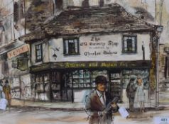 Edwin Gaza (20th Century), oil on canvas, a contemporary interpretation of The Old Curiosity Shop in