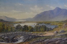 Local Interest* An early 20th century English school watercolour, Ashness Bridge, Skiddaw,